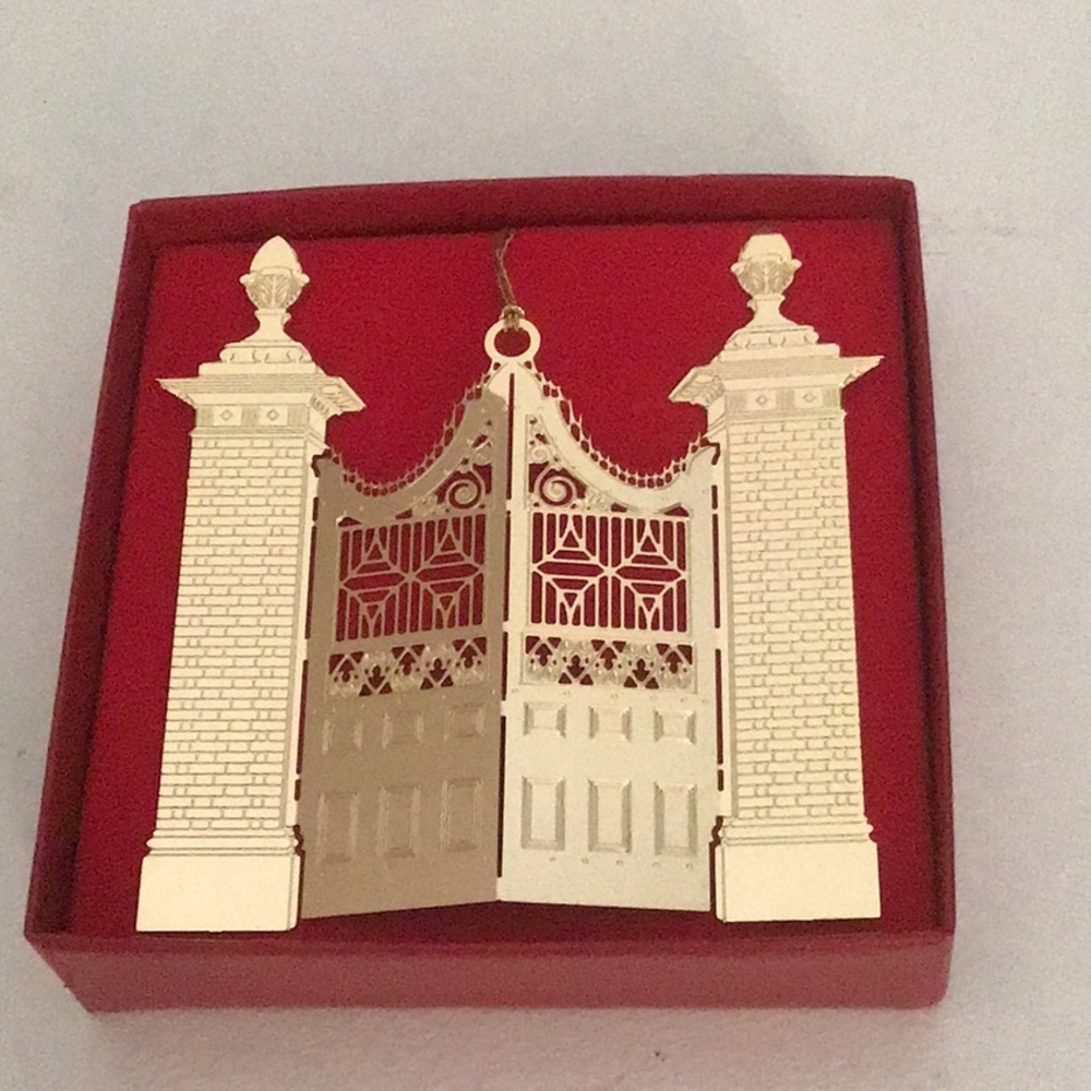 Charleston Pineapple Gates gold plate ornament by G2